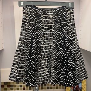 BCBG Ingrid A-line patterned skirt